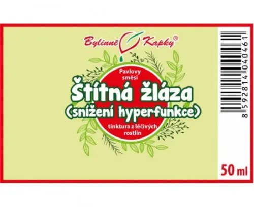 Štítná žláza hyperfunkce - bylinné kapky (tinktura) 50 ml
