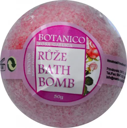 Bath bombs - koupelová koule šumivá růže 50g