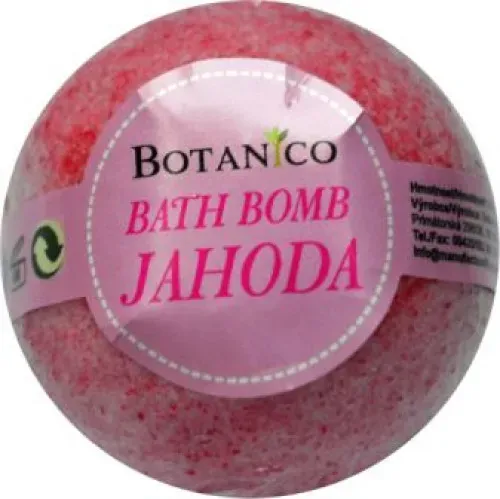 Bath bombs - koupelová koule šumivá jahoda 50g