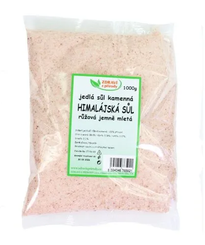 Sůl himalájská růžová jemná 1 kg